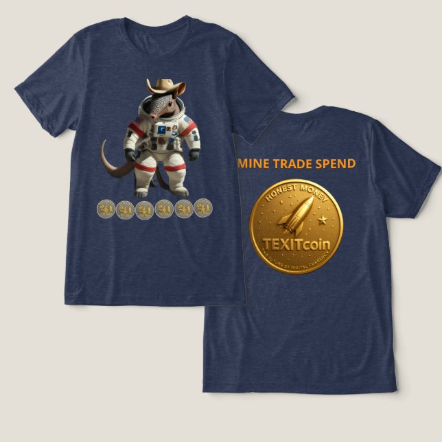 Camiseta Moeda de Ouro TexitCoin Verso com Moeda de Ouro e  (Design Frente e Verso)