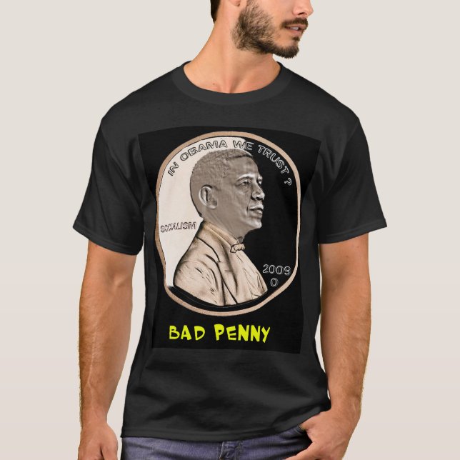 Camiseta Moeda de um centavo má (Frente)