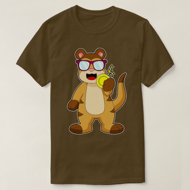 Camiseta Moeda Dourada Meerkat (Frente do Design)