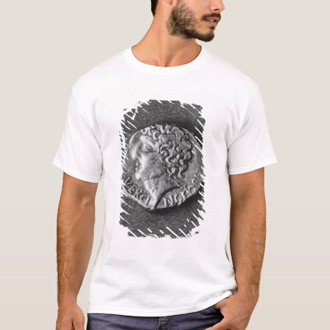 Camiseta Moeda que carrega a efígie de Vercingetorix (Frente)