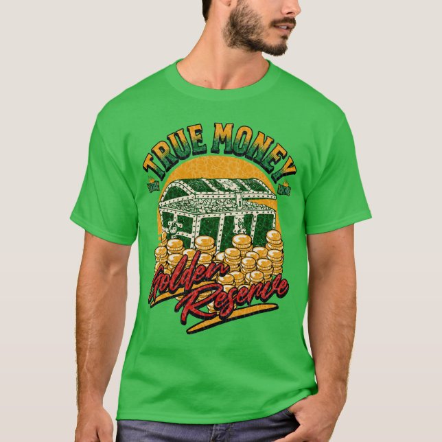Camiseta Moeda Verdadeiro - Reserva de Ouro (Frente)
