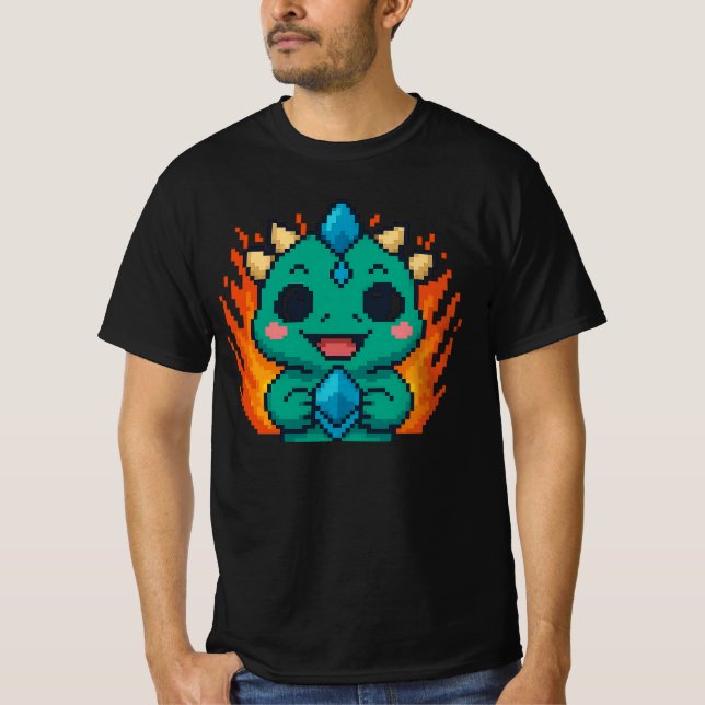 Camiseta Moedas Bull-Zilla Pixel - Jogos de criptografia re (Frente)