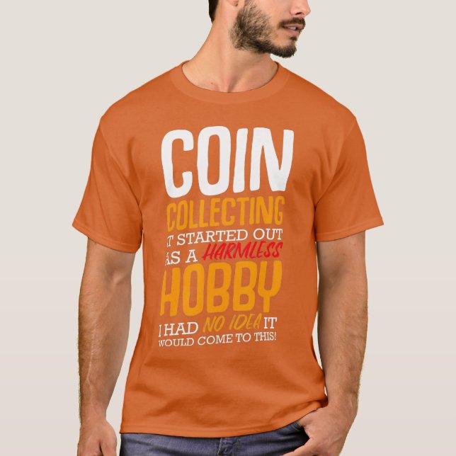 Camiseta Moedas Colecionando Coletor De Hobby Sem Danos Eng (Frente)