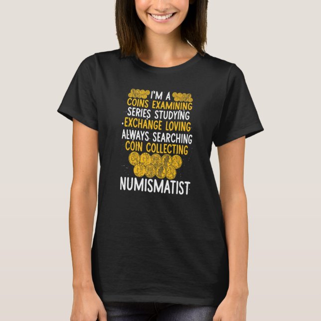 Camiseta Moedas De Câmbio Recolha De Moedas De Câmbio Numis (Frente)