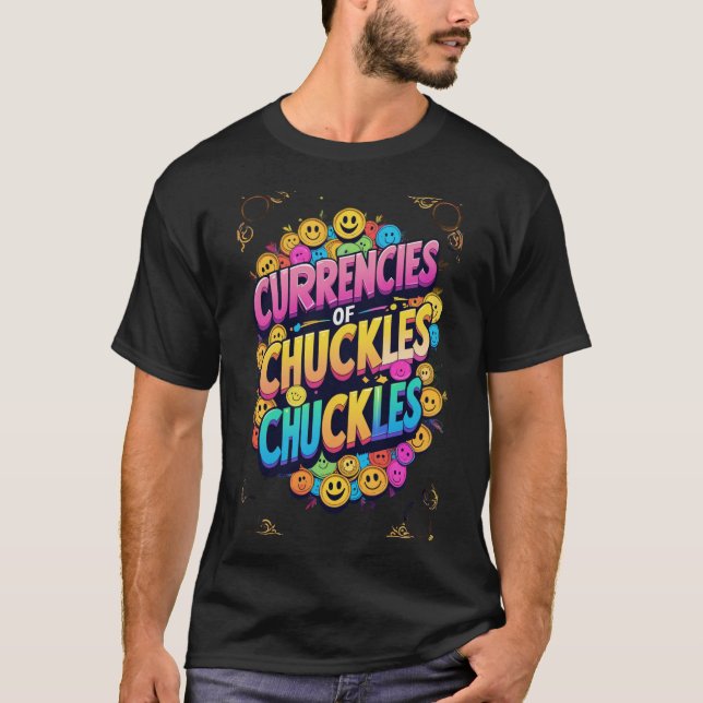 Camiseta "Moedas de Chuckles: O riso é a melhor moeda (Frente)