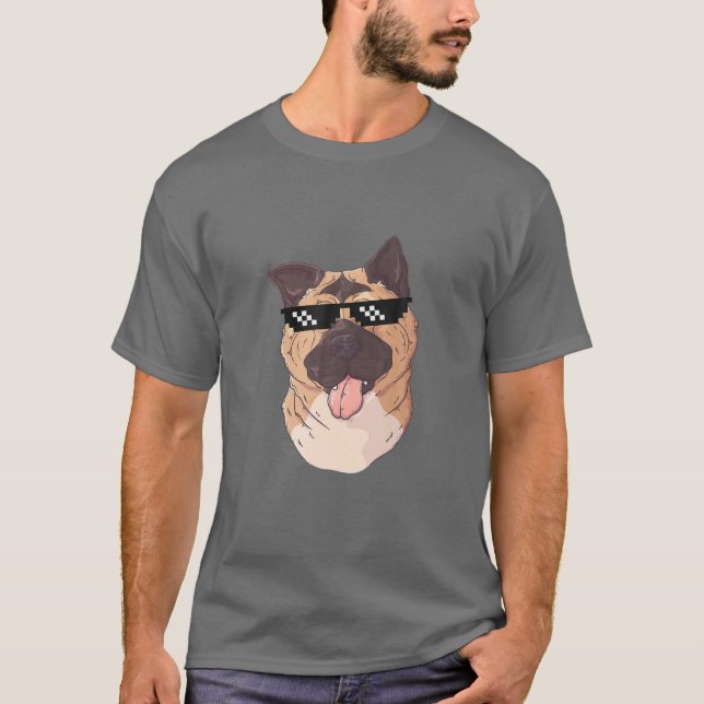 Camiseta Moedas De Crypto Doge Akita Shib Seguem Para A Lua (Frente)