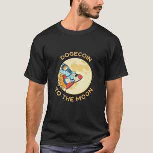 Camiseta Moedas De Dogecina Para O Astronauta Da Lua Cripto