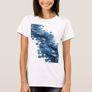 Camiseta Moedas de prata BLUE COINS OF INFINITY que chamam 