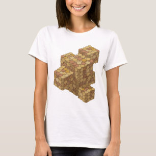 Camiseta MOEDAS DE PRATA OUSADAS DE SUCESSO Slogan Design