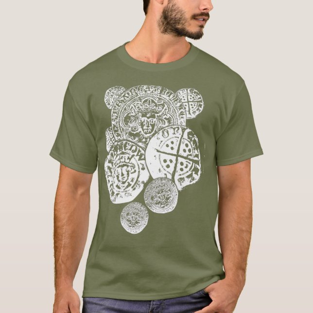 Camiseta Moedas de roupa para colecionador de moedas (Frente)