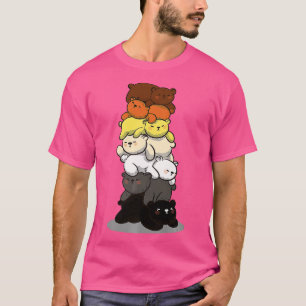 Camiseta Moedas Mens Corta Gay do Urso de Cores do Urso de 