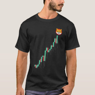 Camiseta Moedas Shiba Inu SHIB Do Gráfico De Ações Vinta