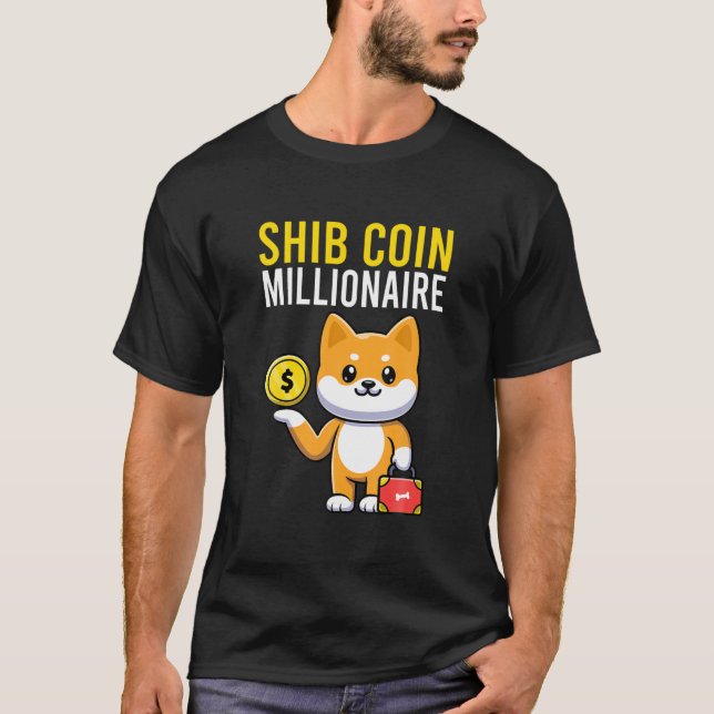 Camiseta Moedas Shiba Shib do Token de Carregamento Milioná (Frente)