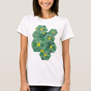 Camiseta Moedas Verdes e Estrelas Verde Legal Design Modern