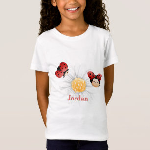 Camiseta Mog de Crianças Personalizadas do Padrão LadyBug B
