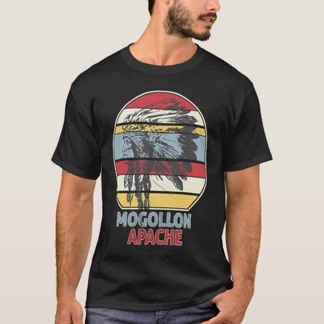 Camiseta MOGOLLON APACHE tribo índio mexicano nativo (Frente)