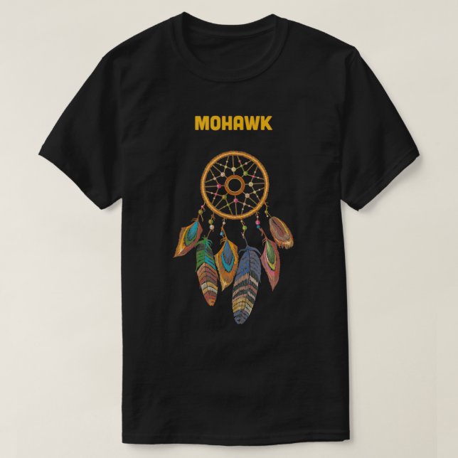 Camiseta Mohawk Native American Retro Dream Catcher (Frente do Design)