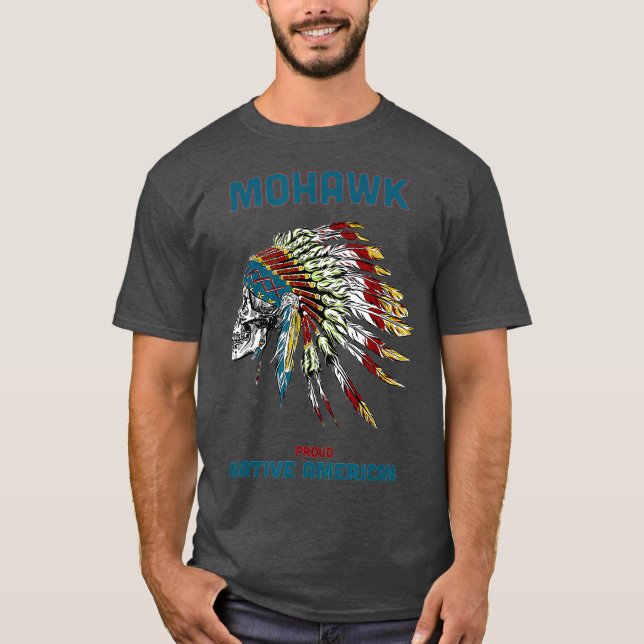 Camiseta Mohawk Native American Retro Vintage (Frente)