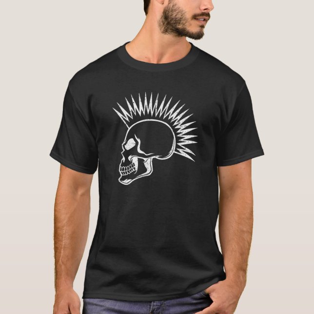 Camiseta Mohawk Skull T Shirt (Frente)