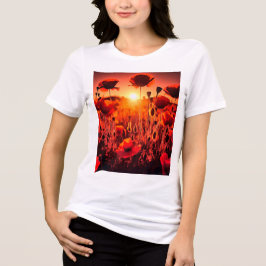 Camiseta Mohn im Gegenlicht