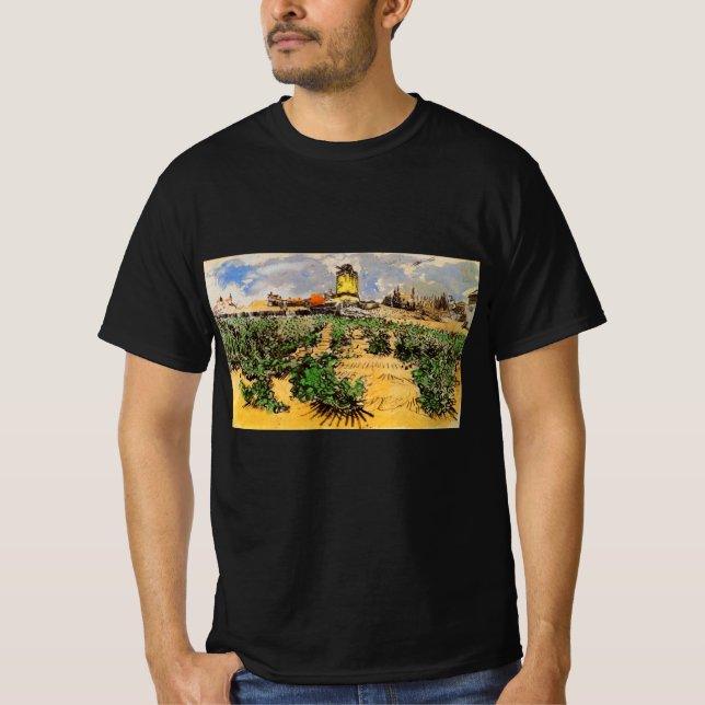 Camiseta Moinho de Alphonse Daudet em Fontevielle de Van Go (Frente)