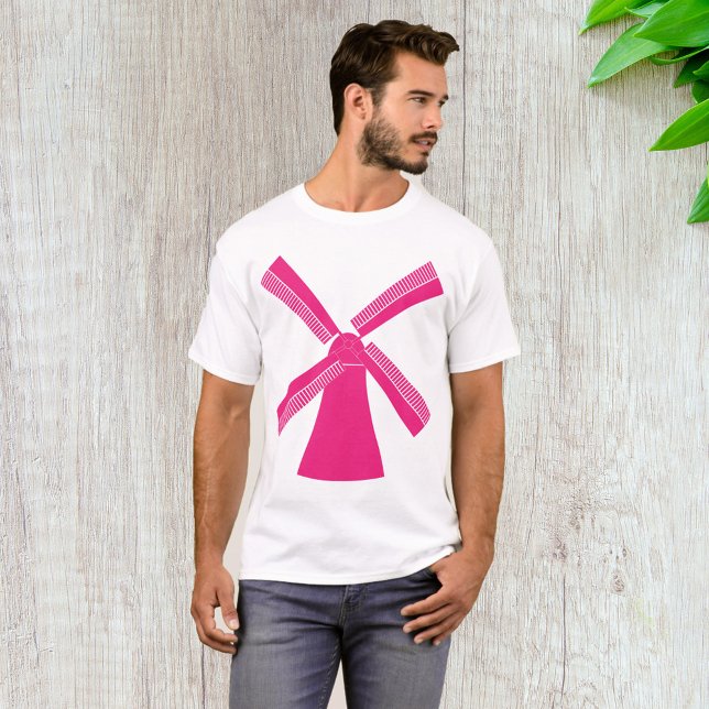 Camiseta Moinho de Vento Rosa (Criador carregado)