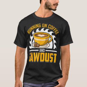 Camiseta Moinhos correndo em café e serragem para trabalhar