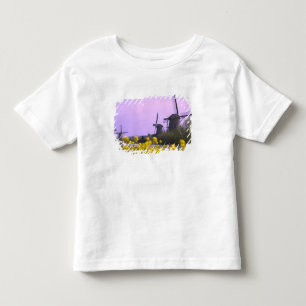 Camiseta Moinhos de vento ao longo do canal em Kinderdijk,