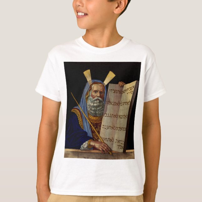 Camiseta Moisés E As Tábuas Da Lei Arte (Frente)