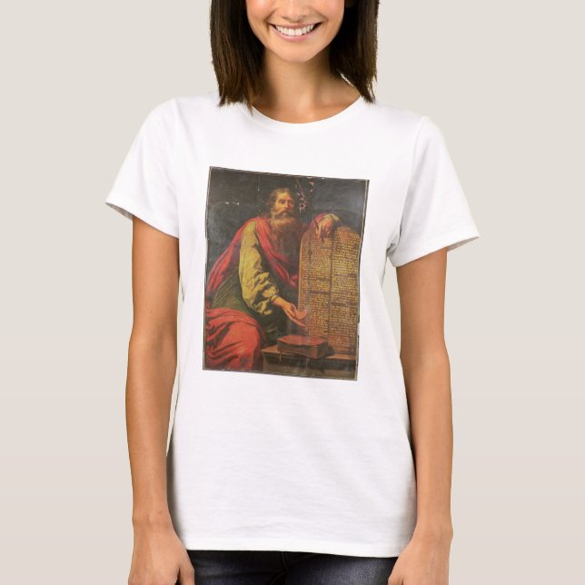 Camiseta Moisés e os comprimidos da Lei (Frente)