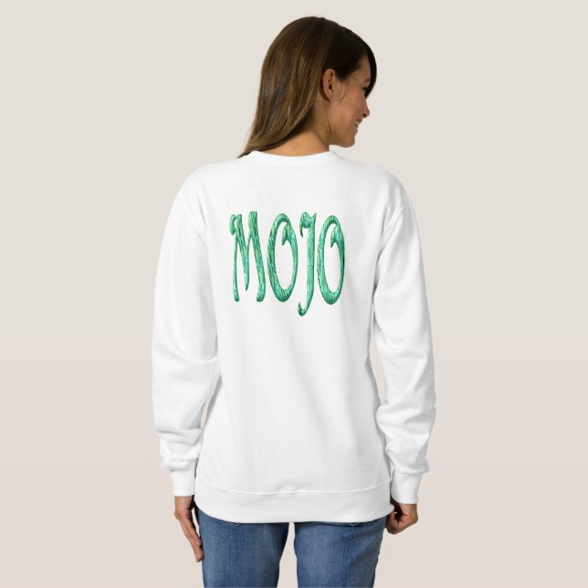 Camiseta Mojo women white sweatshirt back (Parte Traseira Completa)