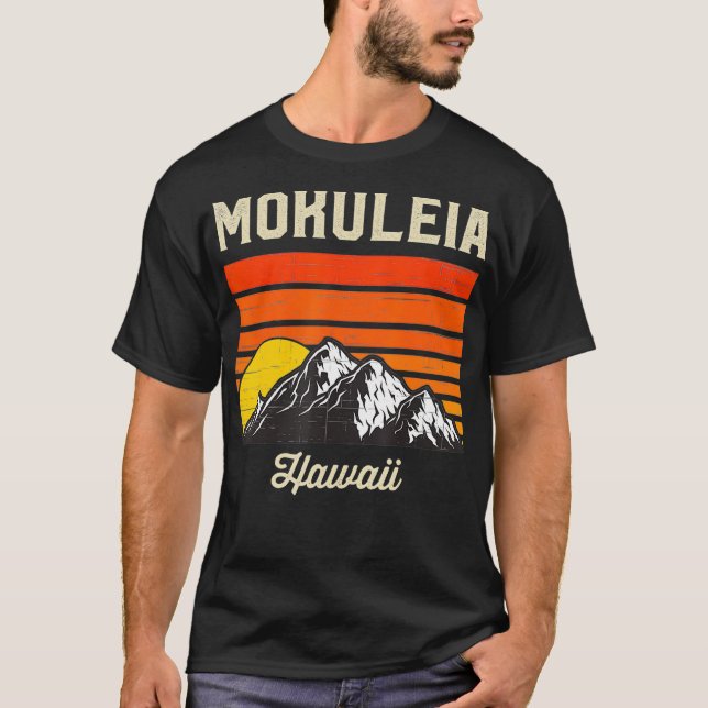 Camiseta Mokuleia Hawaii Retro Ilha Havaiana (Frente)