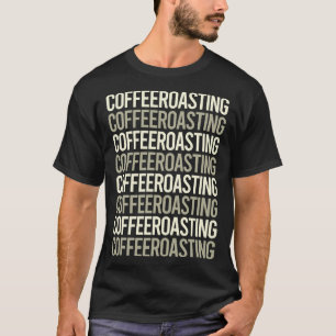 Camiseta Moldagem de Café de Texto Branco