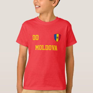 Camiseta Moldávia Custom Name & Number Football Kids Jersey
