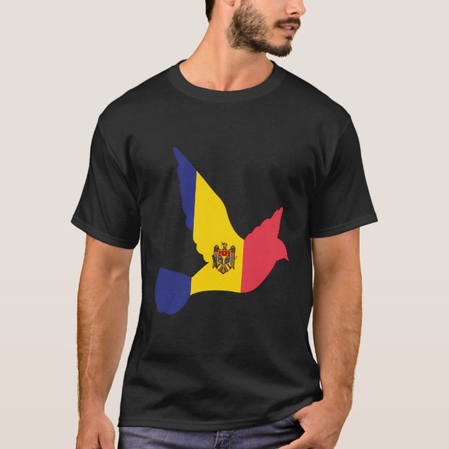 Camiseta Moldávia — Sinalizador Moldávia (Frente)