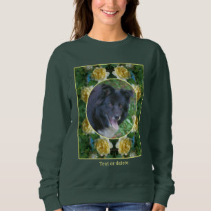 Camiseta Moldura de Flor Rosa Amarelo Crie sua própria foto
