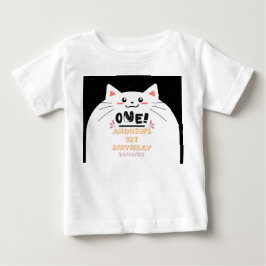 Camiseta Moldura de Gato Fofo com Estrelas Brilhantes para 