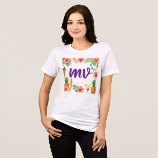 Camiseta Moldura de Hibisco Tropical Transmite Vibrações de