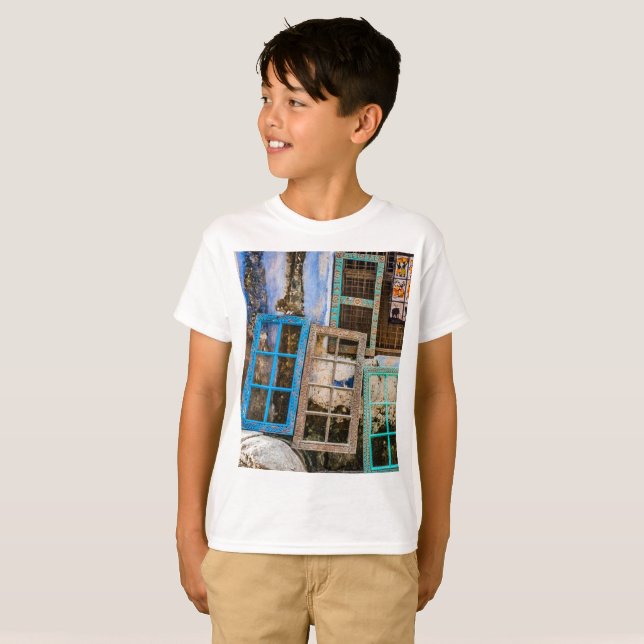 Camiseta Molduras coloridas para janelas (Frente Completa)