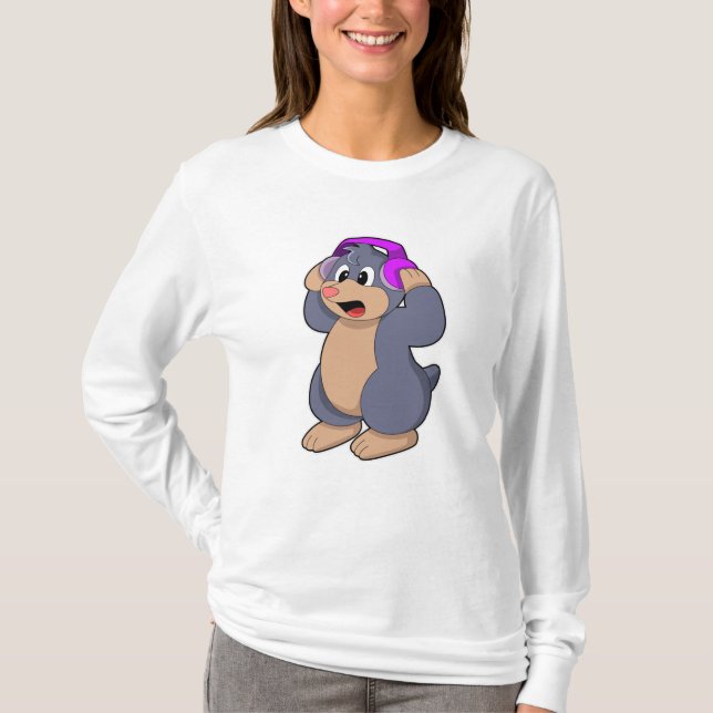 Camiseta Mole at Music com fone de ouvido (Frente)