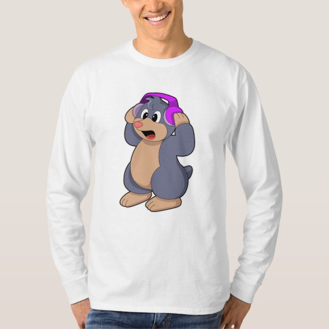 Camiseta Mole at Music com fone de ouvido (Frente)