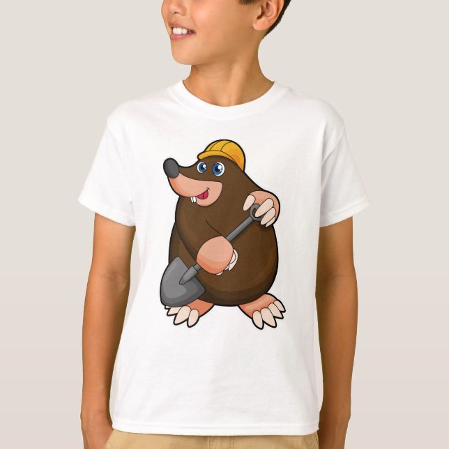 Camiseta Mole com chapéu de pá e Duro (Frente)