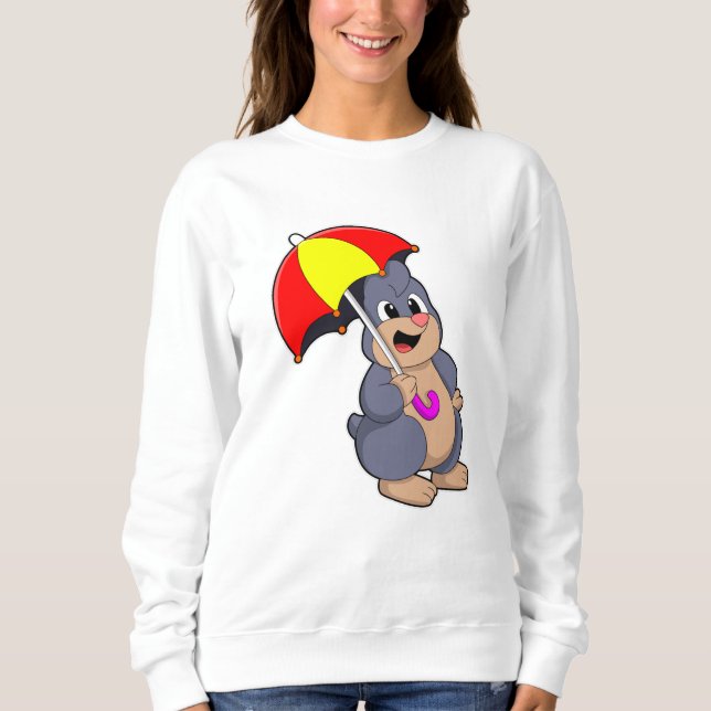 Camiseta Mole com guarda-chuva (Frente)