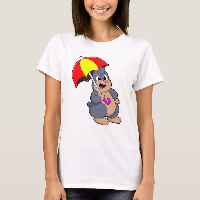 Camiseta Mole com guarda-chuva (Frente)