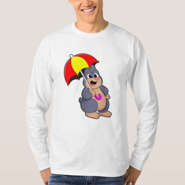 Camiseta Mole com guarda-chuva (Frente)