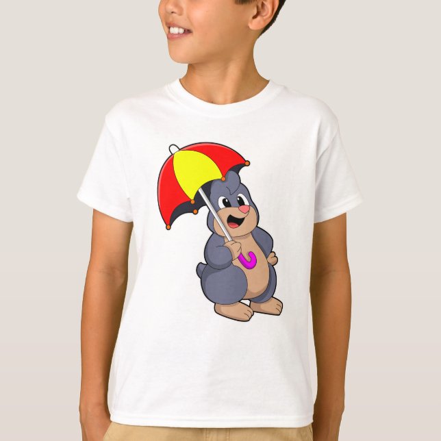 Camiseta Mole com guarda-chuva (Frente)