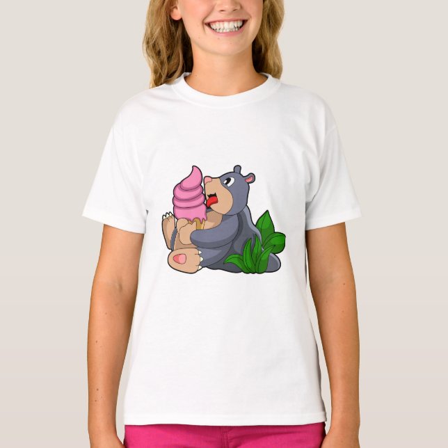 Camiseta Mole com sorvete Waffle (Frente)