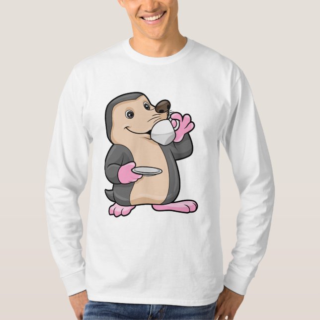 Camiseta Mole com Taça de Café e Saucer (Frente)