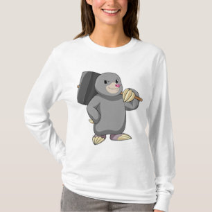 Camiseta Mole como Handyman com Hammer