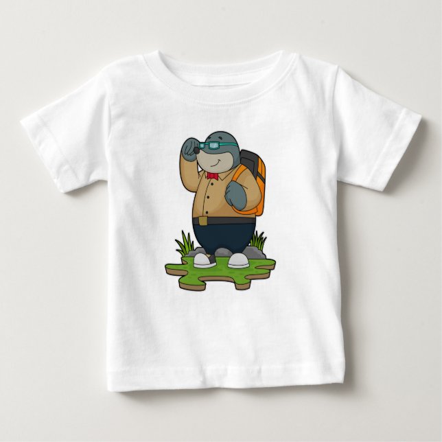 Camiseta Mole como Hiker com Backpack (Frente)